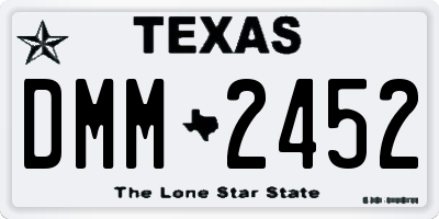 TX license plate DMM2452