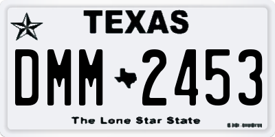 TX license plate DMM2453
