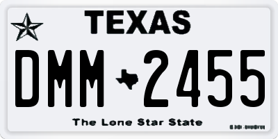 TX license plate DMM2455