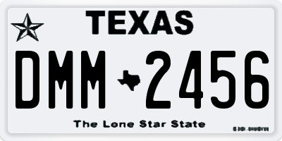 TX license plate DMM2456