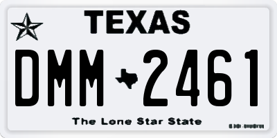 TX license plate DMM2461