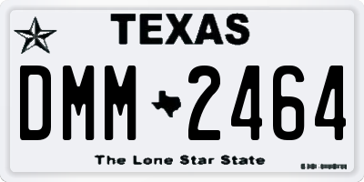 TX license plate DMM2464