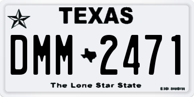 TX license plate DMM2471