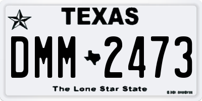 TX license plate DMM2473
