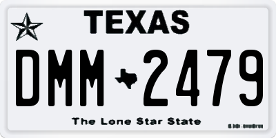TX license plate DMM2479