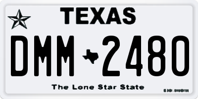 TX license plate DMM2480