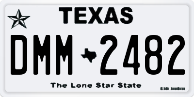 TX license plate DMM2482