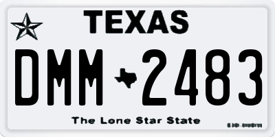 TX license plate DMM2483