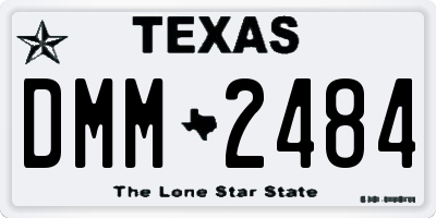 TX license plate DMM2484