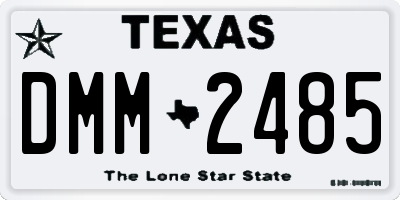 TX license plate DMM2485