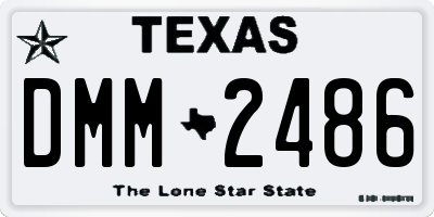 TX license plate DMM2486
