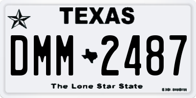 TX license plate DMM2487