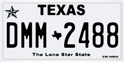 TX license plate DMM2488