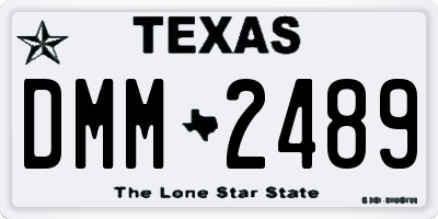TX license plate DMM2489