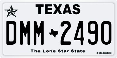 TX license plate DMM2490