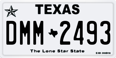 TX license plate DMM2493