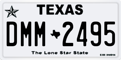 TX license plate DMM2495