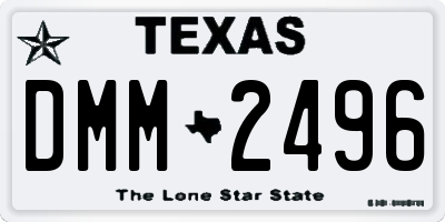 TX license plate DMM2496