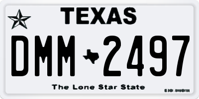 TX license plate DMM2497