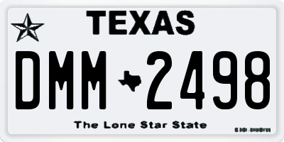 TX license plate DMM2498