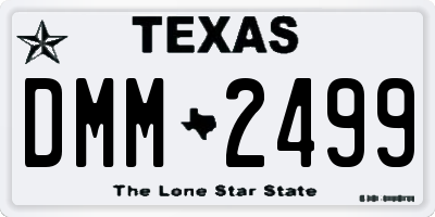 TX license plate DMM2499