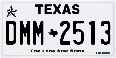 TX license plate DMM2513