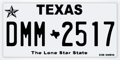 TX license plate DMM2517