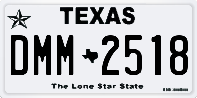 TX license plate DMM2518