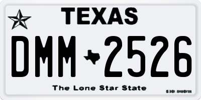 TX license plate DMM2526