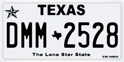 TX license plate DMM2528
