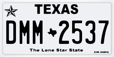 TX license plate DMM2537