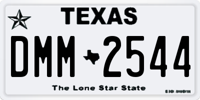 TX license plate DMM2544