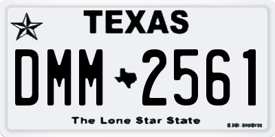 TX license plate DMM2561