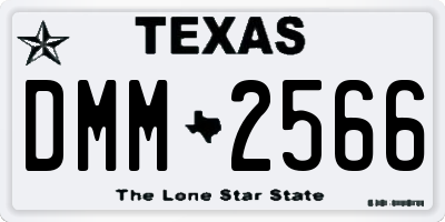 TX license plate DMM2566