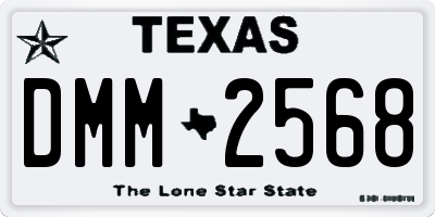 TX license plate DMM2568