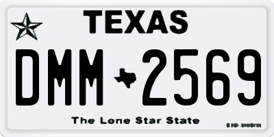 TX license plate DMM2569