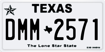 TX license plate DMM2571