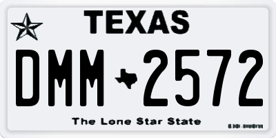 TX license plate DMM2572