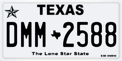 TX license plate DMM2588