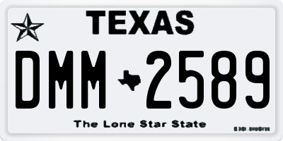 TX license plate DMM2589