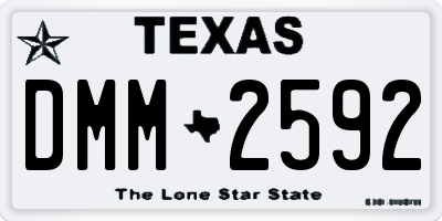 TX license plate DMM2592