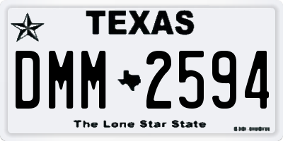 TX license plate DMM2594