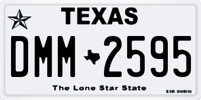 TX license plate DMM2595