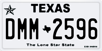 TX license plate DMM2596