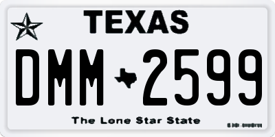TX license plate DMM2599