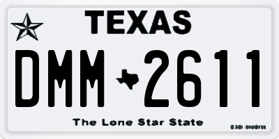 TX license plate DMM2611