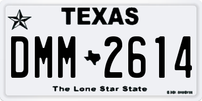 TX license plate DMM2614