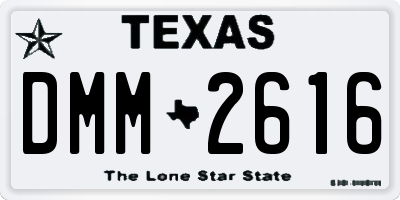 TX license plate DMM2616
