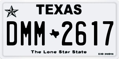 TX license plate DMM2617