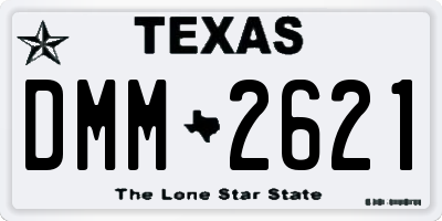 TX license plate DMM2621